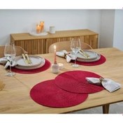 Resim Amerikan Servis, 4 Lü Set, Yuvarlak, Kırmızı Tchibo