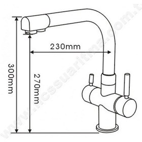 Resim Üç Yollu Su Arıtma Musluğu Mat Krom 