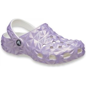 Resim Crocs 209693 Classic Iridescent Geo Cgk Beyaz Çocuk Terlik Beyaz 