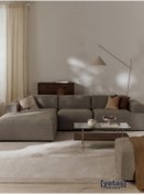 Resim Mobilya Stant Most Mollista 3 Modül Sol Köşe Koltuk 10 Kahverengi Keten Kumaş Yumuşak Sünger (Evinize Teslim) 
