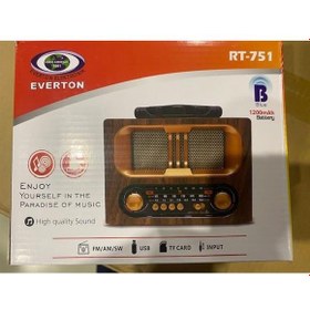 Resim Everton Rt-751 -Fm-Am-Sw-Usb-Tf Card-Aux Nostaljik Radyo 