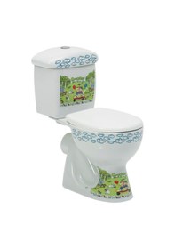 Resim Turkuaz Yumurcak Klozet Rezervuar Yandan Çıkışlı 