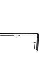 Resim Beasym Raf Altı Ayak Raf Tutucu Ters L Demir 12 x 25 cm Siyah Montaj Aparatı Beyaz (2 Adet) 