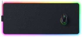 Resim Razer Strider Chroma - Razer Chroma RGB ile Hibrit Oyun Mouse Mat (Hibrit Yumuşak/Sert Mat, 19 Chroma RGB Aydınlatma Bölgesi, Kaymaz Taban, Dikişsiz Kenarlar) Siyah 