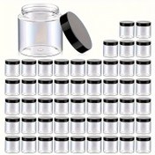 Resim 12'li 4oz Plastik Kavanozlar, BPA-Free Yeniden Doldurulabilir Kaplar, Losyonlar, Kremler, Merhemler, Vücut Yağları, Kozmetikler, Boncuklar, Örnekler, Seyahat Depolama - Alkol-Free, Twist Kilit Kapağı 