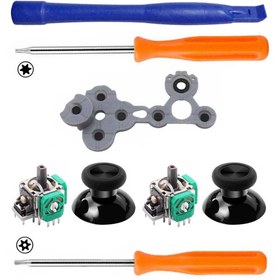 Resim POPKONSOL Xbox One Analog Motor Topuz 2+2 Iç Lastik T6 T8 Tornavida Ayırıcı Tamir Set Xbox One Yedek Parça 