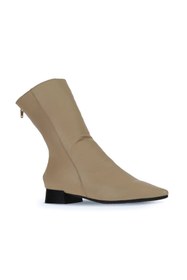 Resim Bueno Shoes Bej Deri Kadın Topuklu Bot 01wr3011 