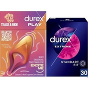 Resim Durex Çoklu Erojen Bölge Uyarıcı + Extreme Geciktiricili Ve Tırtıklı Prezervatif 30'lu 