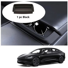 Resim Dashanshop Black Tesla Model 3/y 2017-2025 Merkezi Konsol Göz Cebi Telefon Tutucu Saklama Kutusu 