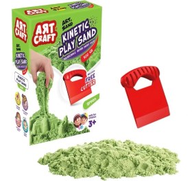 Resim MCM Group 03687 Dede, Aksesuarlı Yeşil Kinetik Oyun Kumu 500 gr 