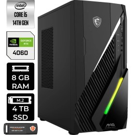 Resim Msı Mag Infınıte E1 Intel Core I5 14400F 8gb 4tb SSD RTX4060/8GB W11P Masaüstü Bilgisayar & Per4 USB Bellek 14NUC5080XTRP385 