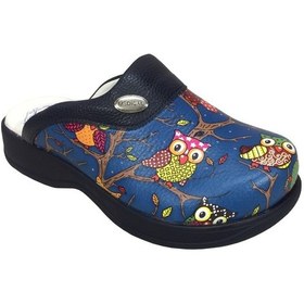 Resim Hipokrat Yumuşak Tabanlı Ortopedik Baykuş Desenli Sabo Terlik Çok Renkli 