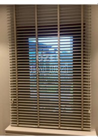 Resim Krem 50 Mm Ahşap Görünümlü Jaluzi Krem 