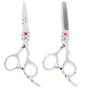 Resim 1 adet Meisha Profesyonel Saç Makası, 13.97cm 15.24cm Japon Çelik Salon Berber İnceltme Makası, Hipoalerjenik Sağ El Dokulu Klipsler Normal & Gevşek Saçlar İçin, -Yetişkin A0017A 