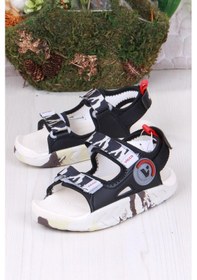 Resim Vicco 332.p25y.206 Siyah Tape Rahat Esnek Erkek Çocuk Sandalet Siyah 