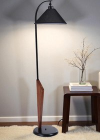 Resim Lumexx AKTAN CEVİZ LAMBADER HASIR SİYAH ABAJURLU 