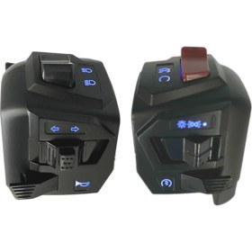 Resim Collectibles Motosiklet Evrensel 22MM Gidon Anahtarı Assy 12V Gece Lambası Led'i Pulsar NS200 Modifiyeli Gidon Anahtarı Için (Yurt Dışından) 