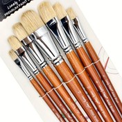 Resim 7 adet Premium Hog Bristle Filbert Boya Fırça Seti, Chungking Hog Bristle, Akrilik ve Yağ Boyama için Profesyonel Uzun Saplı Sanatçı Fırçaları, Yağ Boyama Fırçaları, Boyama Fırçaları, Boyama Fırçaları Seti, Boyama Malzemeleri, Sanat Malzemeleri, Boyama Araçları, Profesyonel Boyama Araçları, Pürüzsüz Kıllar, Yüksek Kaliteli Kıllar, Sağlam Yapı, Sanatçı Sınıfı Fırçalar, Boyama Tutkunları, Profesyonel Sanatçılar 