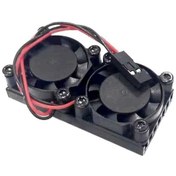 Resim Robotistan Çift Fanlı Soğutucu (Raspberry Pi 3B+/4B Uyumlu) 