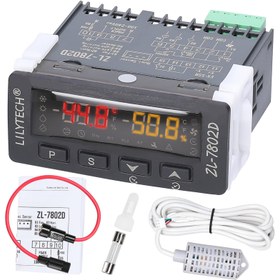 Resim Lilytech ZL-7802D Otomatik Kuluçka Makinesi Çok Fonksiyonlu Sıcaklık ve Nem Kontrol Cihazı Yumurta Döndürme ve PID Kontrolü için Dijital Higrostat Termostatı 