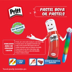 Resim Pastel Boya Karton Kutu 24 Renk Çok Renkli 