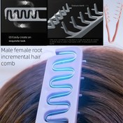 Resim 1 adet/2 adet Yeni Unisex Kök Artımlı Saç Tarak - Katlanabilir Plastik Stil Tarak, Dokulu Dişler, Kore ve Japon Serisi Normal Saçlar, Saçlar ve Hacim Artışı İçin Uygun, Tüm Saç Tipleri İçin İdeal, Ev Kullanımı İçin Mükemmel, Pembe ve Premium Gri Renklerde Mevcut 