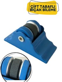 Resim Macrostar Çift Taraflı Bileme Aleti Plastik Bıçak Bileyici Yapışkanlı Sabitlenebilir 