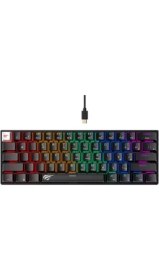 Resim Braventa Collection Havit Gamenote KB903L%60 Mekanik Blended Aydınlatma Oyuncu Klavyesi - 61 Tuş (Siyah) 