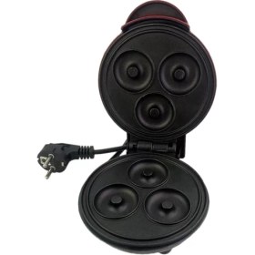 Resim Alchemy Craft Elektrikli Donut Makinesi Yapışmaz Kaplamalı Mutfak Donut Makinesi Çocuk Atıştırmalıkları Tatlılar Kahvaltı Mini 3 Donut Makinesi Ab Fişi (Yurt Dışından) 