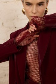 Resim Allura Bordo Ceket - 38 / Bordo 