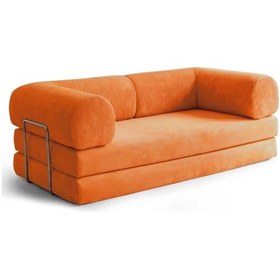 Resim Nova Serisi Kanepe Pratik, Yer Yatağı, Dayanıklı, Bondex Sünger 200x200 Turuncu 