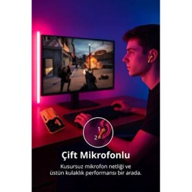 Resim Piranha 2072 Kablosuz Bluetooth Gaming Kulak Içi Kulaklık / Bt V5.3 / Mikrofon / Şarjlı / Oyuncu Kulaklığı 