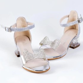 Resim Prego (Mini Women) Kız Çocuk Şeffaf Taşlı Abiye Ayakkabı GUMÜŞ 