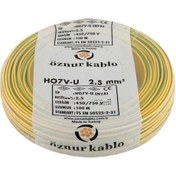 Resim Öznur 2,5 Mm Nya Kablo Sarı/Yeşil-100 Metre 