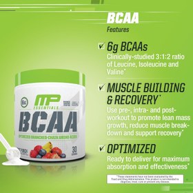 Resim MusclePharm MP Essentials Bcaa 30 Servis 