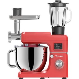 Resim Yasomi 1511BML Led Ekranlı Kıyma Çekme Aparatlı Blender Kırmızı Stand Mikser Mutfak Şefi 