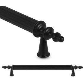 Resim Nzb Mobilya Çekmece Dolap Kapak Kulbu Siyah Metal 128 mm (4 Adet) 