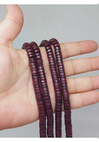 Resim Bileklik Boy Yarım Dizi Ud Ağacı Ahşap Rondela Kesim 7.5 2.5mm 51372 18cm Uzunluğundadır Çok Renkli 