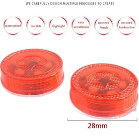 Resim Sones 2 Adet Araba Kapı Manyetik Uyarı Strobe Işık Lambası Beyaz Işık 