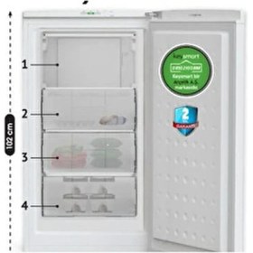 Resim Key 410 E 4 Bölmeli Derin Dondurucu 3 Çekmece 1 Raf 