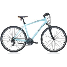 Resim Carraro Sportıve 220 Erkek Şehir Bisikleti 508H V 28 Jant 21 Vites Mat Açık Mavi Siyah Turuncu 