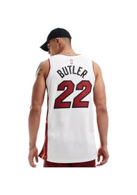 Resim Nike Dri Fit Miami Heat Association Edition Mens Basketball Jersey Butler Basketbol Forması Beyaz Beyaz 