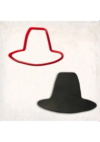 Resim Pilgrim Şapka Kurabiye Kalıbı Şekillendirici Kopat KIrmızı 