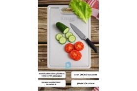 Resim Feyza Design Çelik Kesme Panosu Çift Paket, Dayanıklı ve Şık Tasarım 