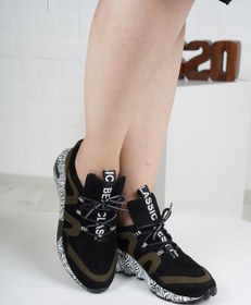 Resim Osso Siyah - Hakiki Deri Kadın Sneaker Ayakkabı 202110105 