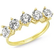 Resim Sarı Altın Kalpli Beştaş Yüzük As8Y93 Altınsepeti 