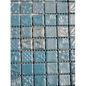 Resim Atölye Öğretmenim Gece Mavisi Cam Mozaik Taş 27x27.5 cm Tek Parça Lüks Görünüm ile Hızlı Uygulama 