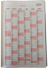 Resim 2024 Ajanda Lacivert 17x24 Cm Çizgili 1 Adet Günlük Planlayıcı Suni Deri Ciltli Ajanda 2024 Ofis Okul Büro Lacivert 