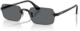 Resim Ray-Ban RB 3928 00281 54 A$AP ROCKY Unisex Polarize Dikdörtgen Siyah Metal Güneş Gözlüğü 