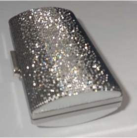Resim Şarra Gossi Gece Çantası Taşlı Gümül Abiye Çanta Gece Çantası Portföy Clutch 